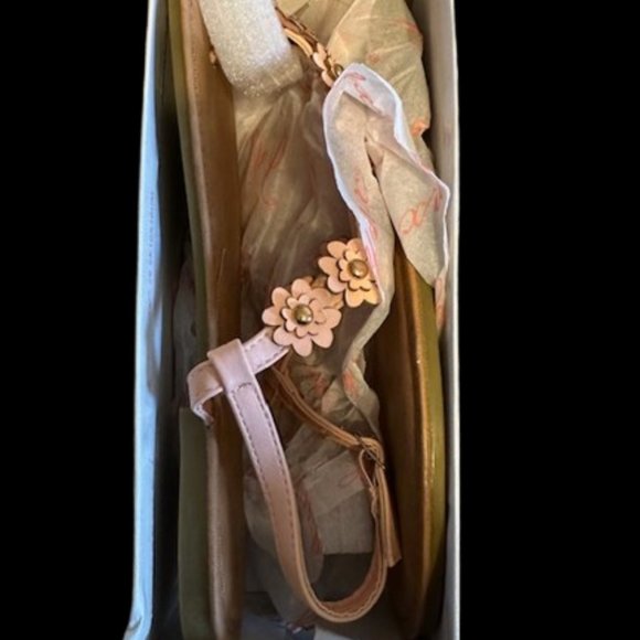 Dusty Pink Faux Leather Sandals - Picture 6 of 9